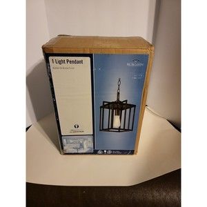 Trans Globe Boxed 10" Pendant, Rubbed Oil Bronze & Clear Glass Panels - 10210ROB